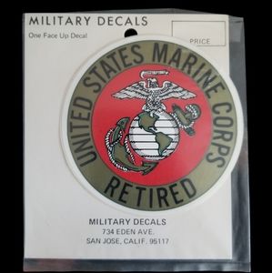 Vintage Retired USMC Silkscreen Decal
